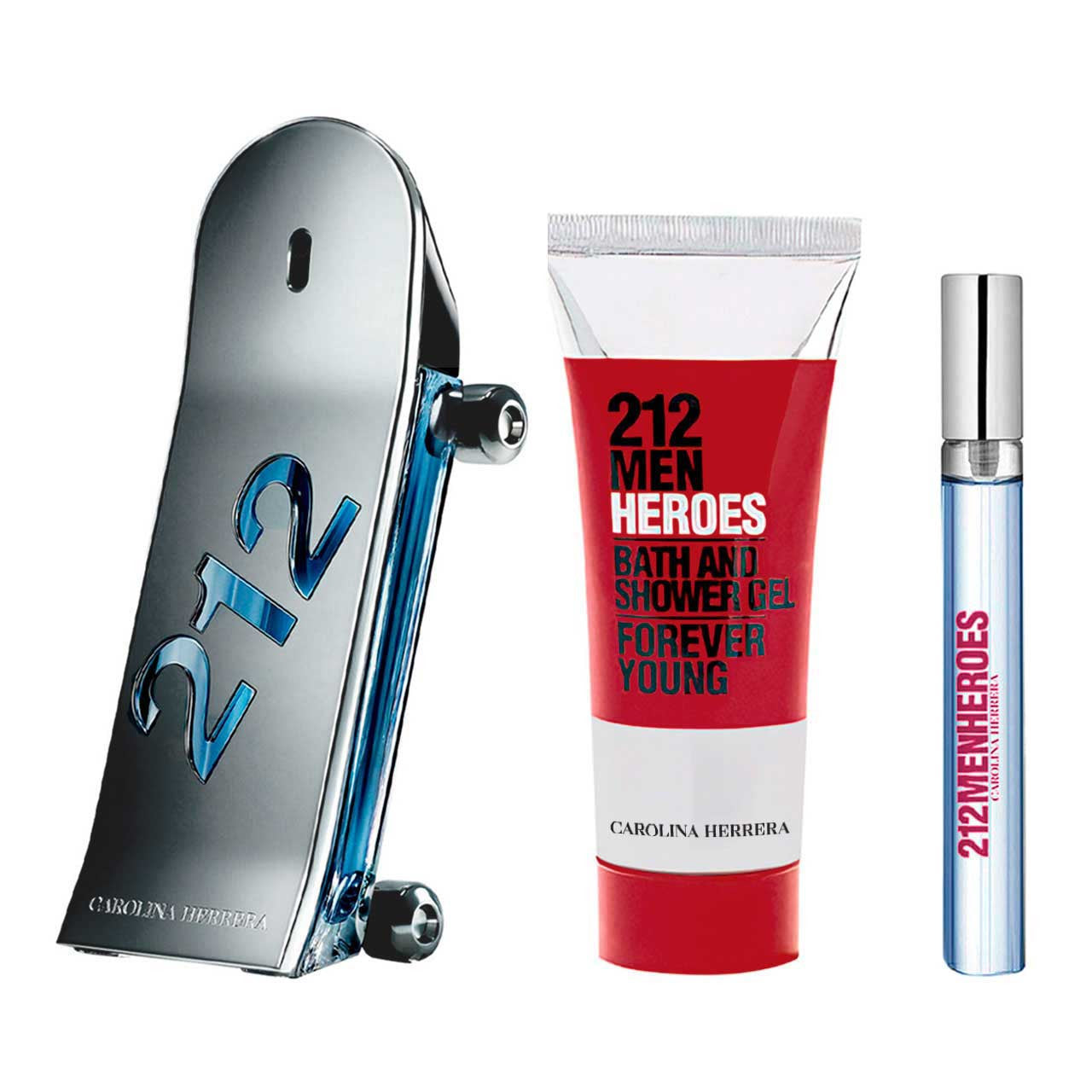 212 Heroes Estuche 3 Piezas Hombre EDT 90ml + Bath & Shower Gel 100ml + Miniatura 10ml