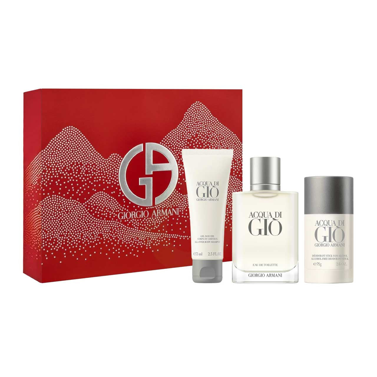 Acqua di Gio ESTUCHE 3 Piezas Hombre EDT 100ml + Gel de ducha 75ml + Desodorante en barra 75gr