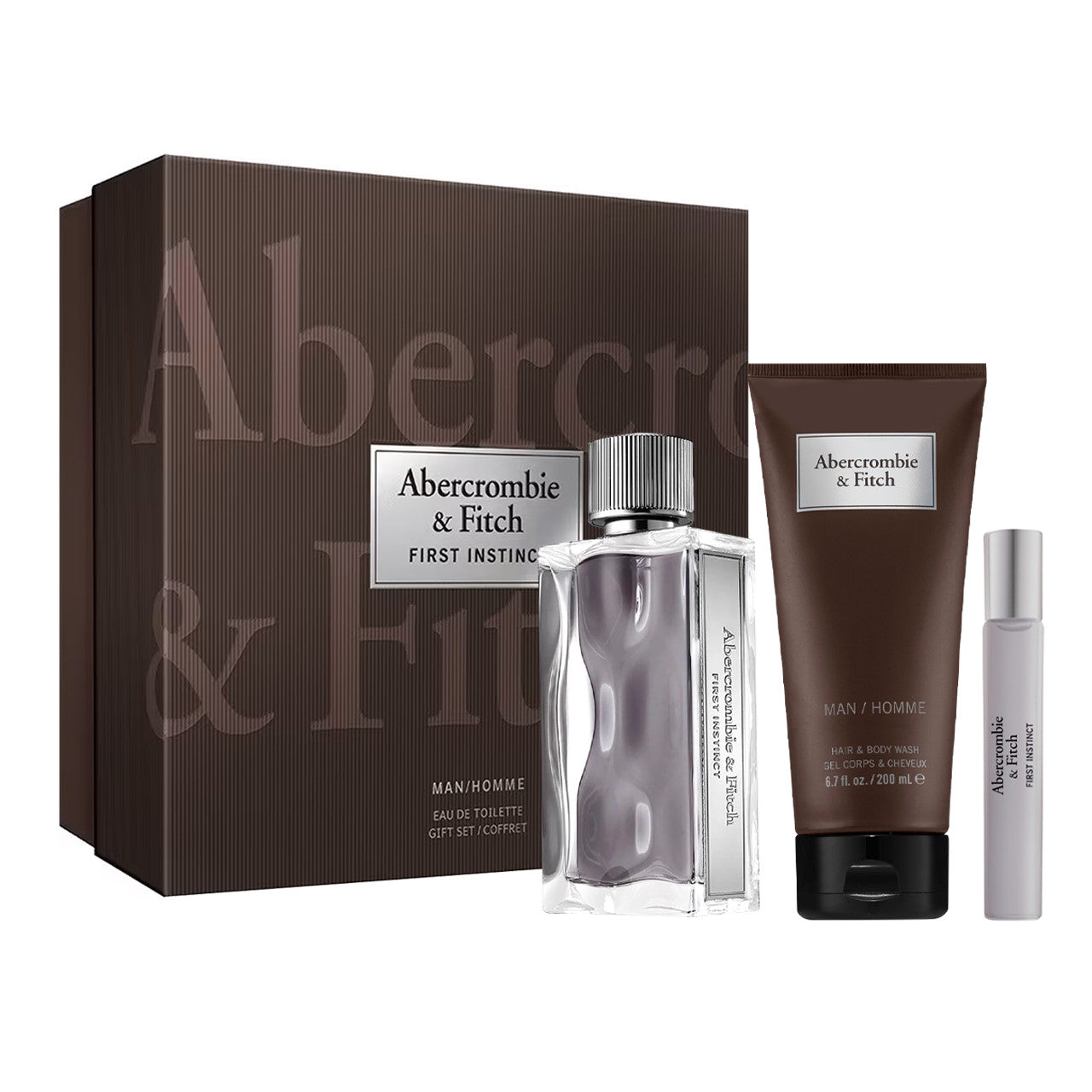 A&F First Instinct Estuche 3 Piezas Hombre EDT 100ml + Gel de ducha 200ml + Mini 15ml