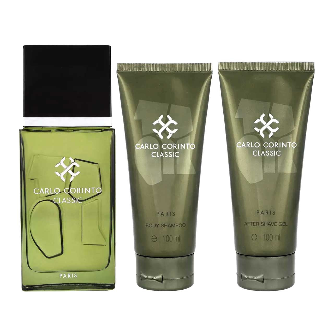 Carlo Corinto Estuche 3 Piezas Hombre EDT 100ml + Body Shampoo 100ml + After Shave 100ml