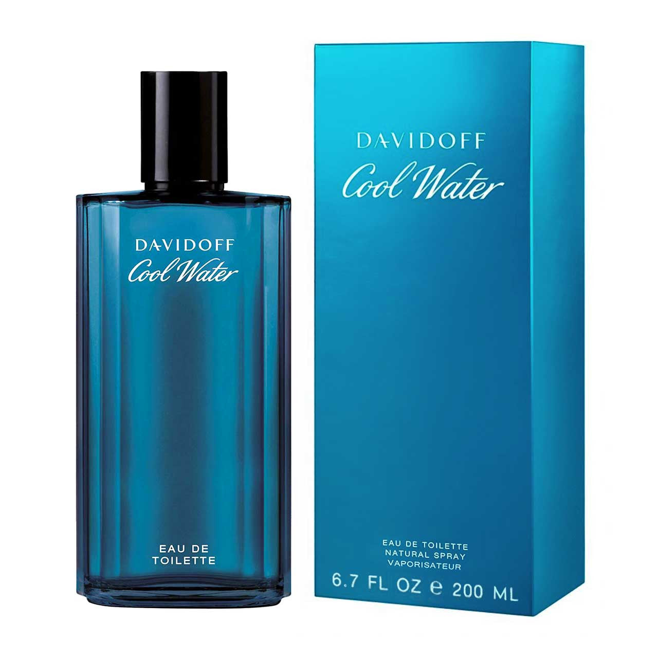 Perfume Davidoff Cool Water EDT 200 ml hombre, fragancia aromática fresca y revitalizante