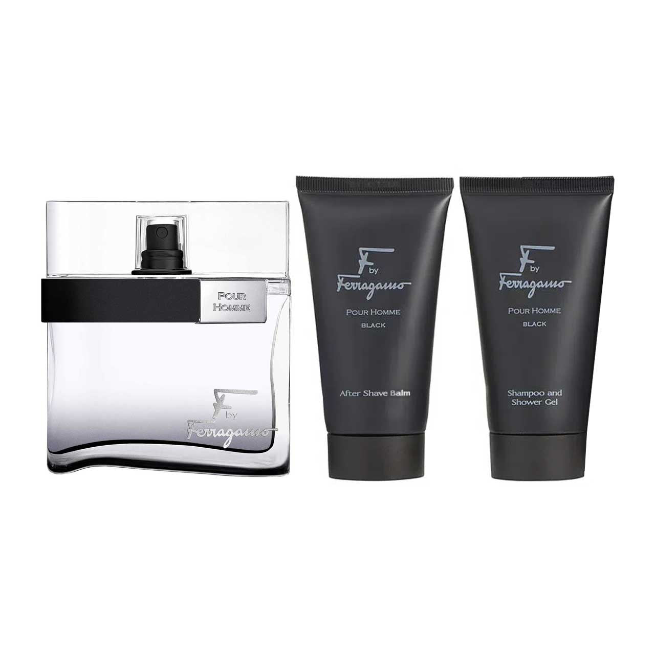 F by Ferragamo Black Estuche 3 Piezas Hombre EDT 100ml + Showe gel 75ml + After Shave 75ml