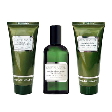 Franela Gris Estuche 3 Piezas Hombre EDT 120ml + Crema de afeitar 100ml + Body Wash 100ml
