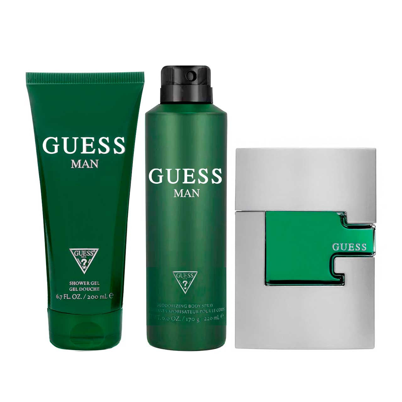 Guess Estuche 3 Piezas Hombre EDT 75ml + Desodorante 226ml + Shower gel 200 ml