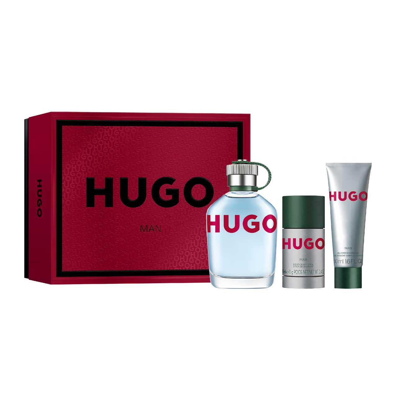 Hugo Estuche 3 Piezas Hombre EDT 125ml + Desodorante 75ml + Shower Gel 50ml