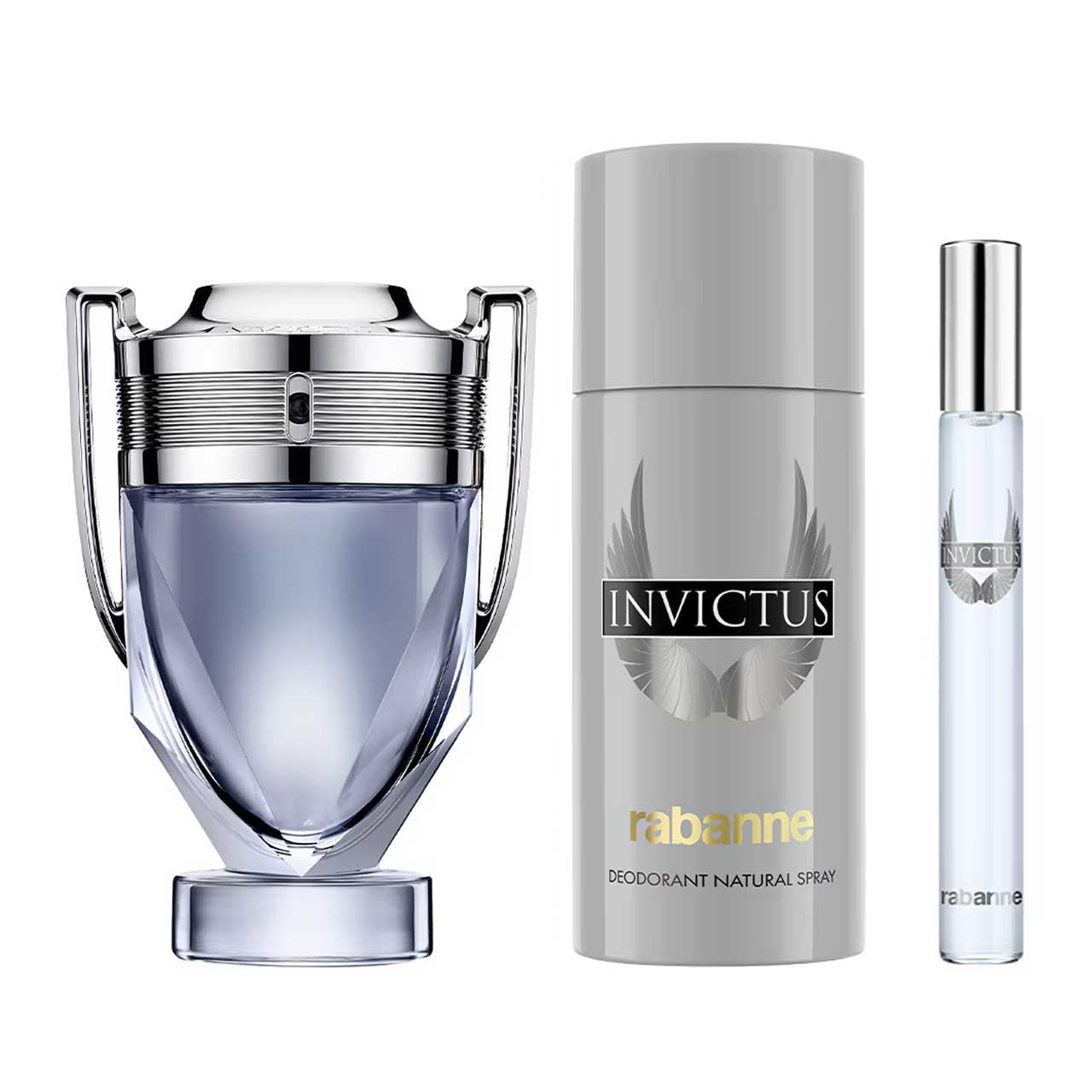 Invictus Metal Estuche 3 Piezas Hombre EDT 100ml + Desodorante 150ml + Miniatura 10ml