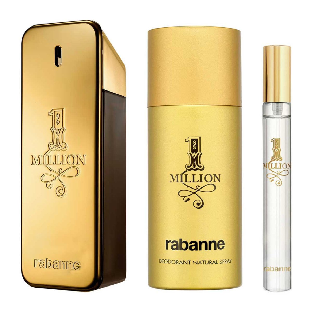 One Million Metal Estuche 3 Piezas Hombre EDT 100ml + Desodorante 150ml + Miniatura 10ml