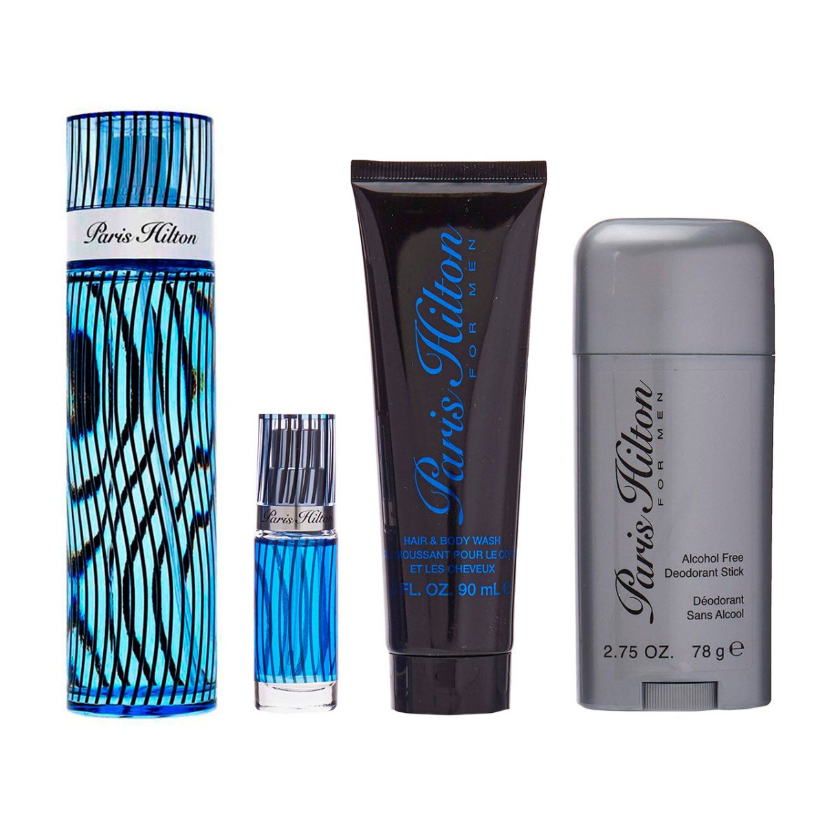 Paris Hilton Estuche 4 Piezas Hombre EDT 100ml + Gel de Baño 90ml + Desodorante + Miniatura 10ml