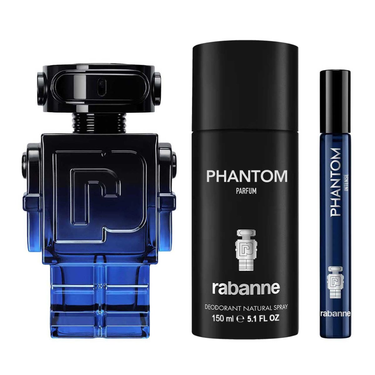Phantom Intense Metal Estuche 3 Piezas Hombre EDP 100ml + Desodorante 150ml + Miniatura 10ml