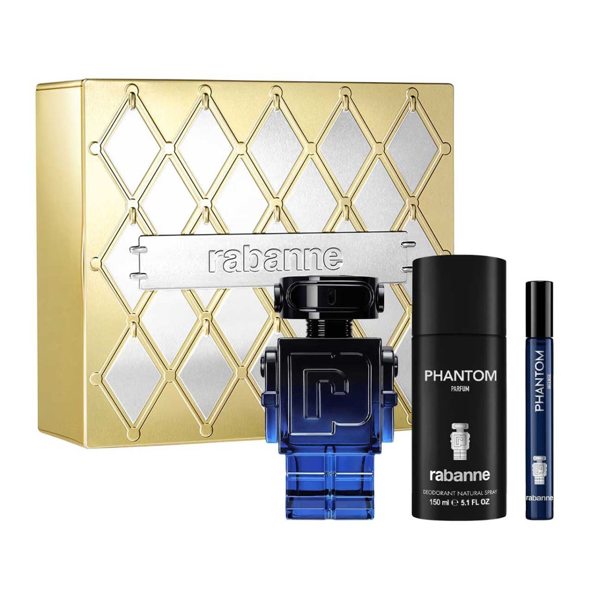 Phantom Intense Metal Estuche 3 Piezas Hombre EDP 100ml + Desodorante 150ml + Miniatura 10ml