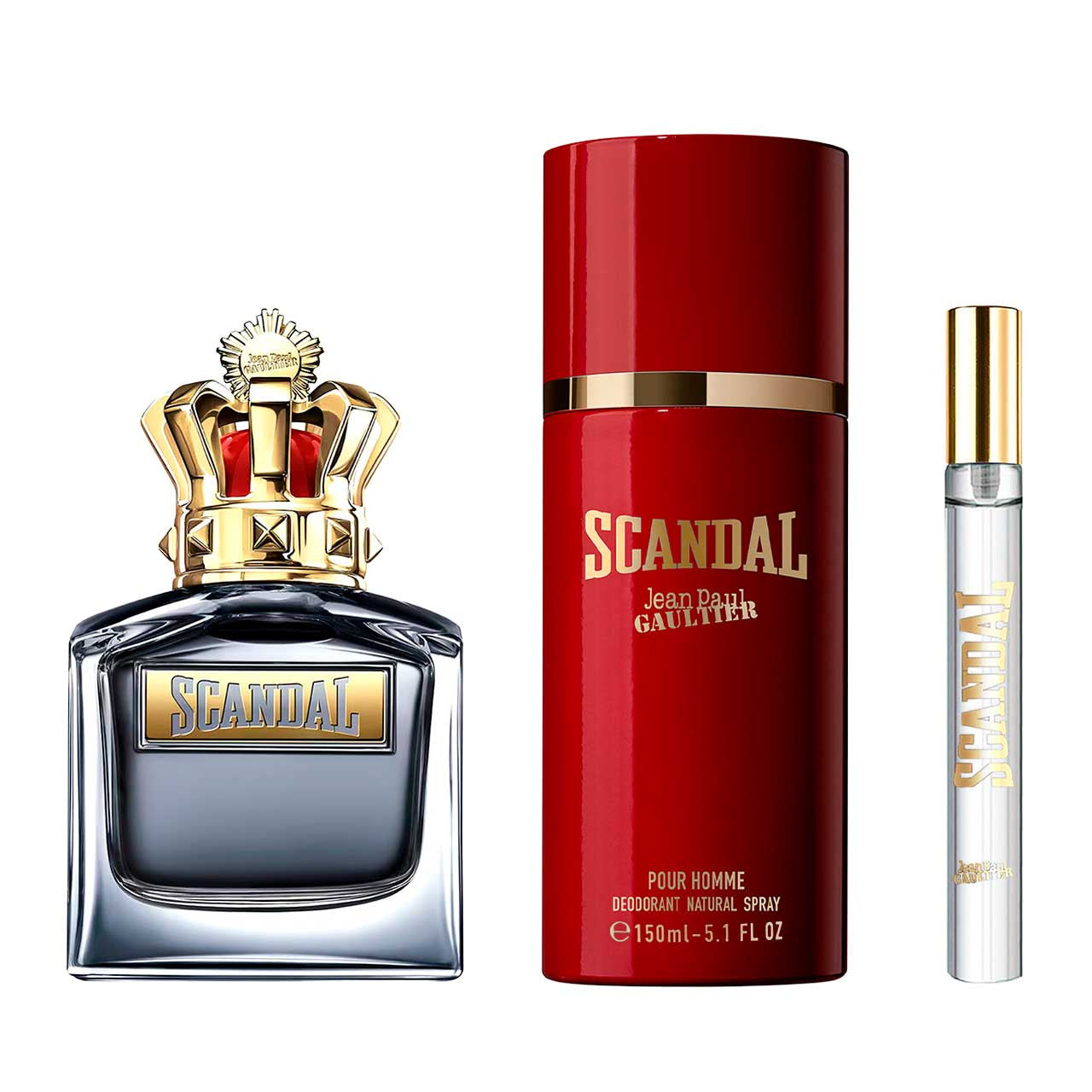 Set Scandal 3 Piezas Hombre EDT 100ml + Desodorante 150ml + Miniatura 10ml