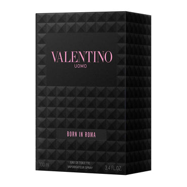 Valentino Uomo Born In Roma Eau de Toilette hombre 100 ml, aroma elegante con notas de ámbar y cuero