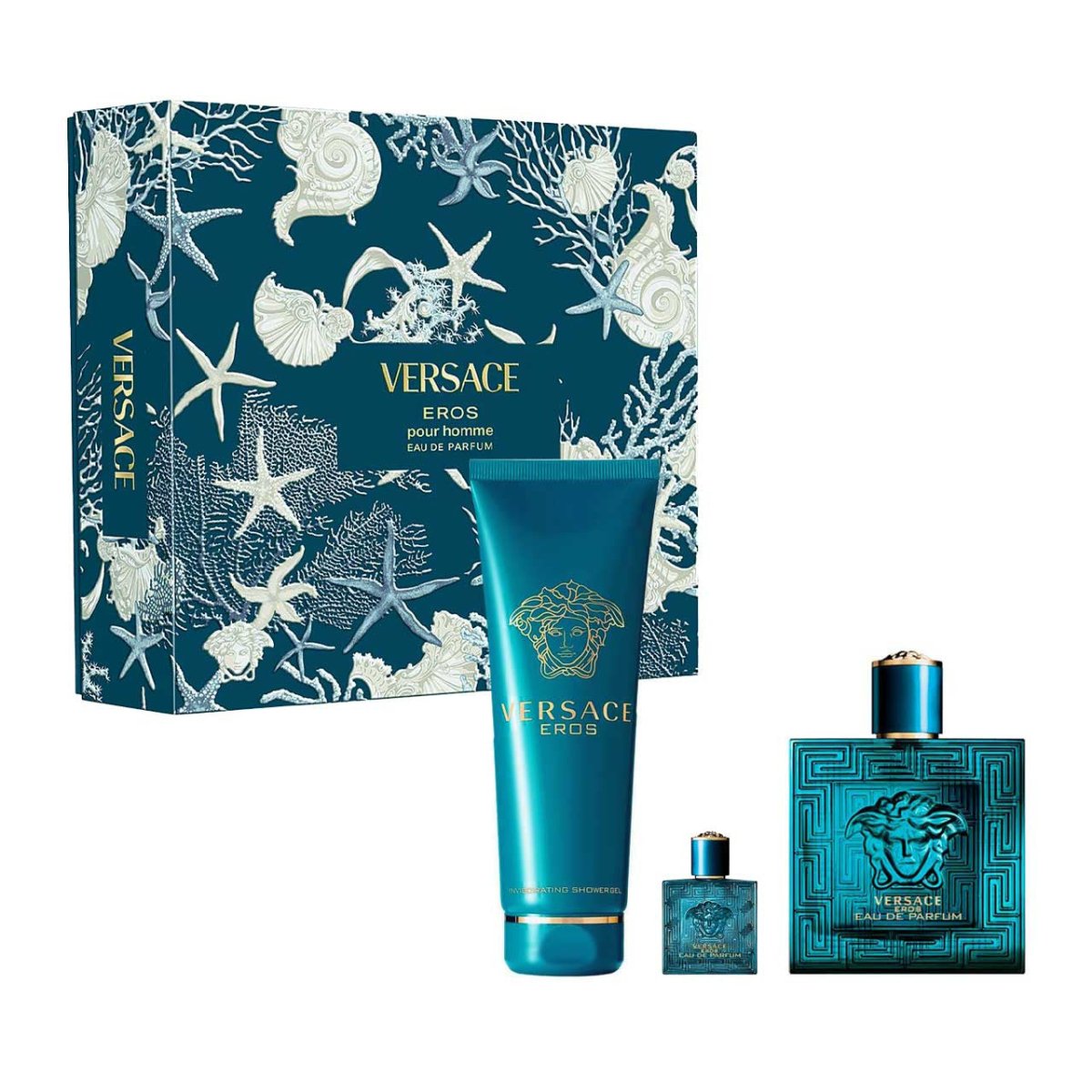 Versace Eros Estuche 3 Piezas Hombre EDP 100ml + Shower Gel 150ml + Miniatura 5ml
