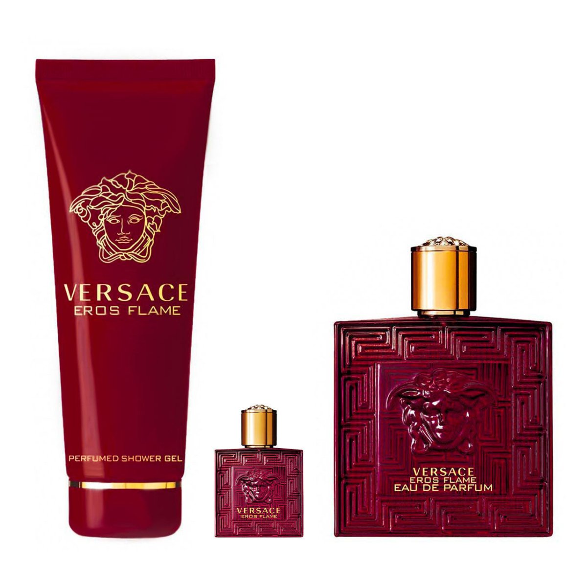 Versace Eros Flame Estuche 3 Piezas Hombre EDP 100ml + Shower Gel 150ml + Miniatura 5ml