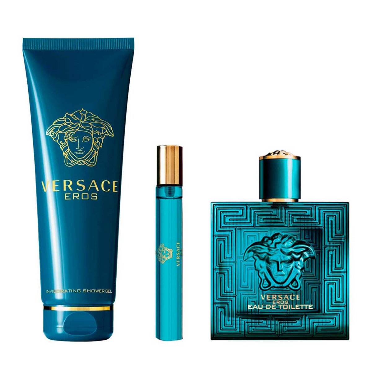 Versace Eros Set 3 Piezas Hombre EDT 100ml + Miniatura 10ml + Shower Gel 150ml