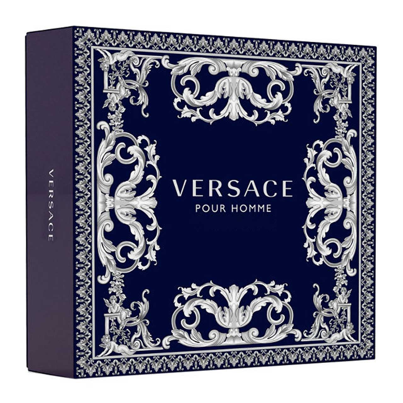 Versace Pour Homme Estuche 3 Piezas Hombre EDT 100ml + Miniatura 10ml + Shower Gel