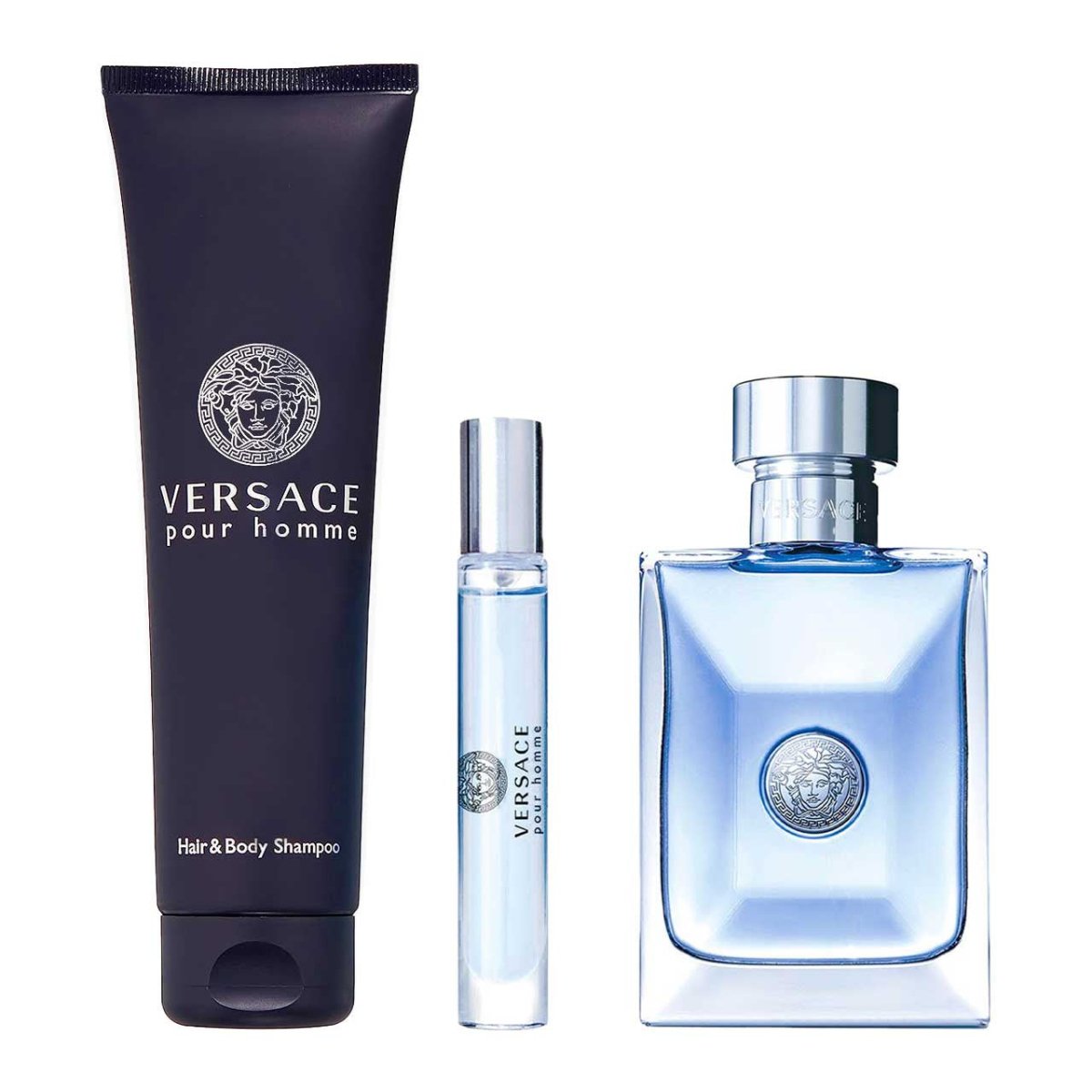 Versace Pour Homme Estuche 3 Piezas Hombre EDT 100ml + Miniatura 10ml + Shower Gel