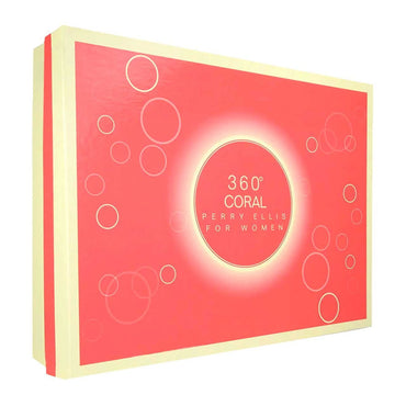 360 Coral SET 4 Piezas Dama EDP 100ml + Body Mist 118ml + Crema De Manos + Mini 7.5ml