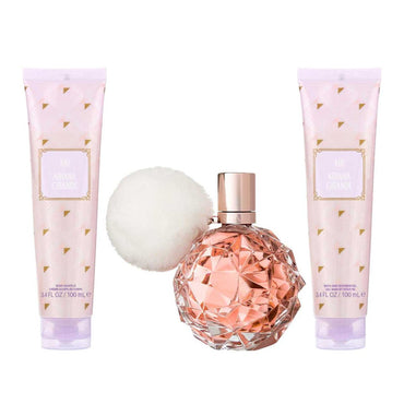 Ari by Ariana Grande SET 3 Piezas Dama EDP 100ml + Crema Corporal 100ml + Gel De Ducha 100ml