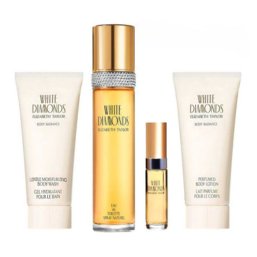 White Diamonds Estuche 4 Piezas Dama EDT 100ml + Body Wash 100ml + Body Lotion 100ml + Miniatura 10ml
