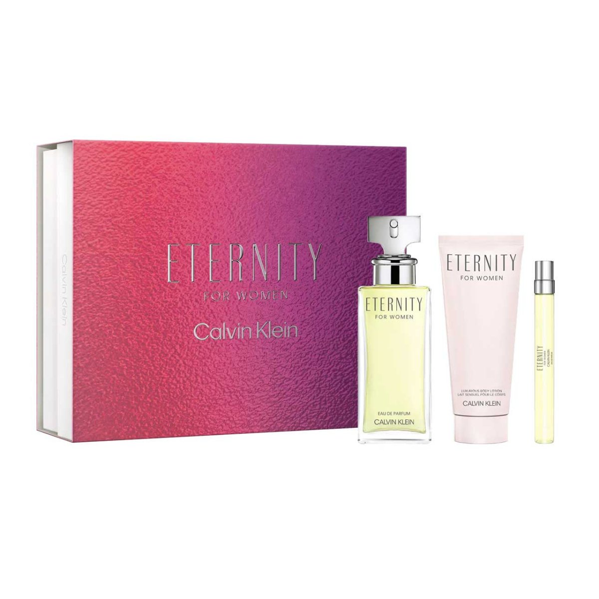 Eternity Estuche 3 Piezas Dama EDP 100ml + Body Lotion 100ml + Miniatura 10ml
