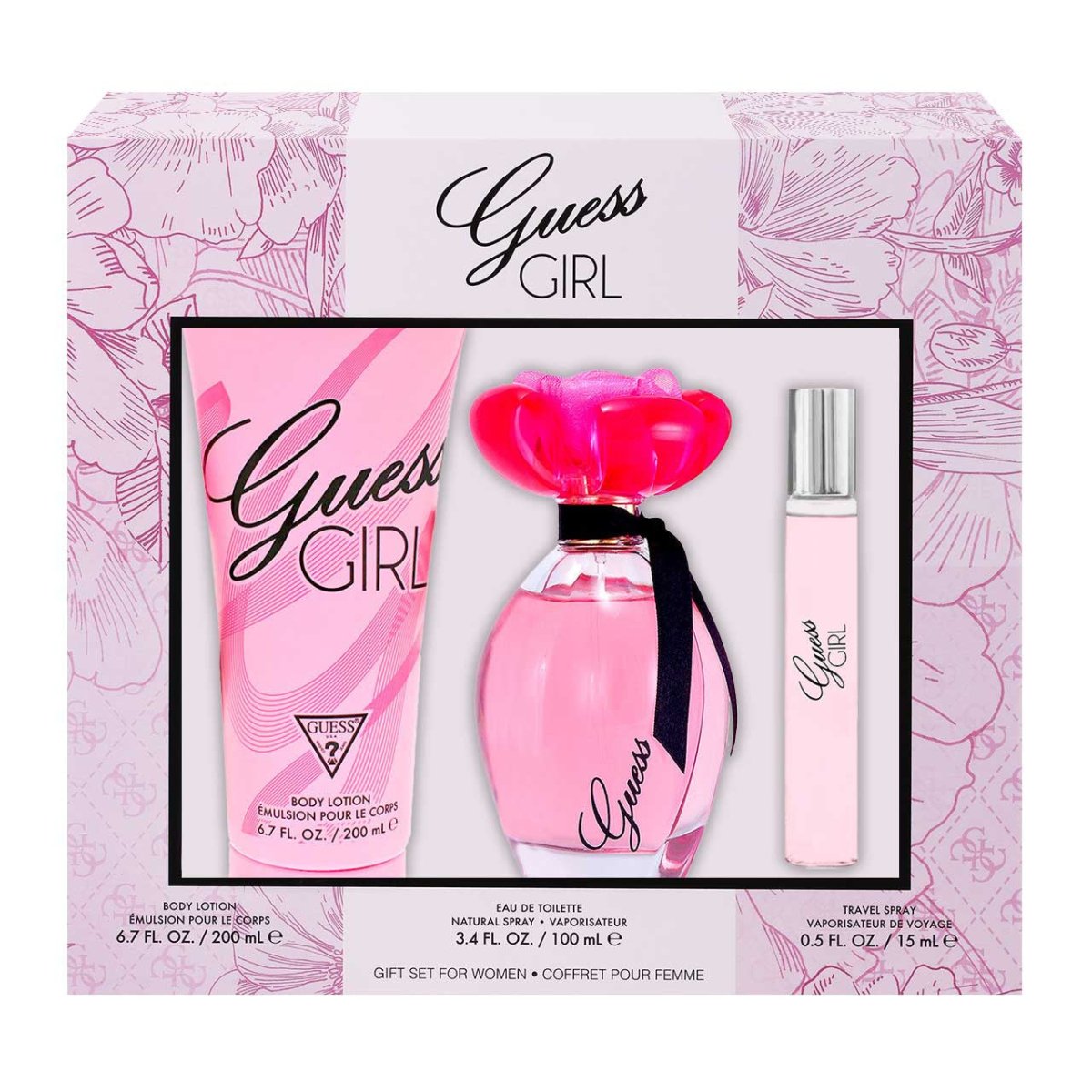 Guess Girl SET 3 Piezas Dama EDT 100ml + Dody Lotion 200ml + Mini 15ml