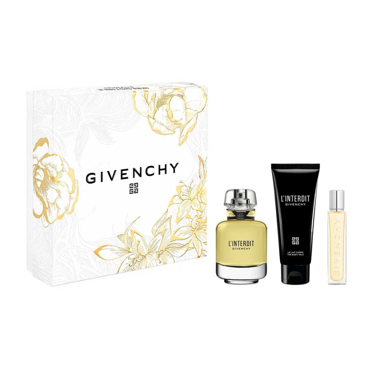 L'Interdit Estuche 3 Piezas Dama EDP 80ml + Body Milk 75ml + Miniatura 12.5ml