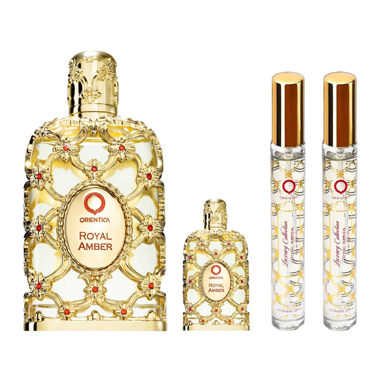 Orientica Royal Amber Miniatura SET 4 Piezas Unisex EDP 80ml + EDP 7.5 ml + 2 Miniaturas 10ml