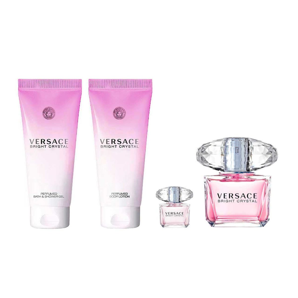 Versace Bright Crystal SET 4 Piezas Dama EDT 90ml + Shower Gel 100ml + Body Lotion 100ml + Mini 5ml