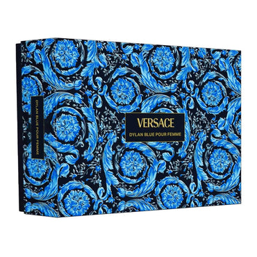 Versace Pour Femme Dylan Blue Estuche 4 Piezas Dama EDP 100ml + Shower Gel 100ml + Body Lotion 100ml + Miniatura 5ml