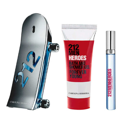 212 Heroes Estuche 3 Piezas Hombre EDT 90ml + Bath & Shower Gel 100ml + Miniatura 10ml