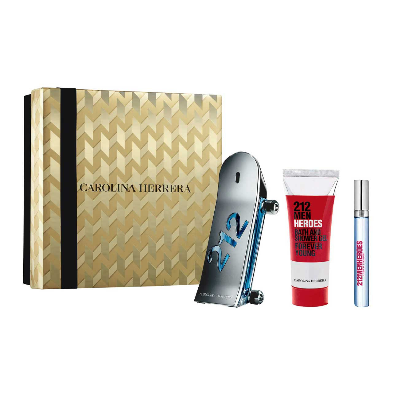 212 Heroes Estuche 3 Piezas Hombre EDT 90ml + Bath & Shower Gel 100ml + Miniatura 10ml