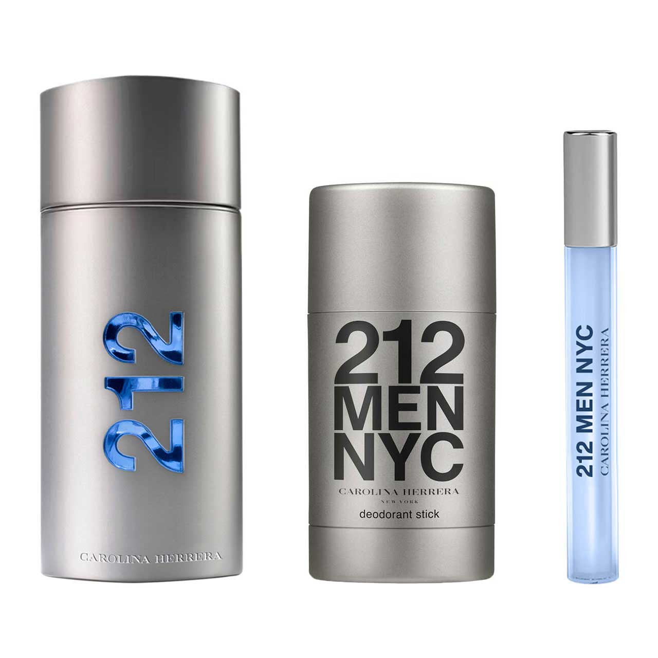 212 Men Estuche 3 Piezas Hombre EDT 100ml + Desodorante 75ml + Miniatura 10ml