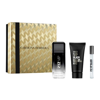 212 Vip Black Estuche 3 Piezas Hombre EDP 100ml + Bath & Shower Gel 100ml + Miniatura 10ml