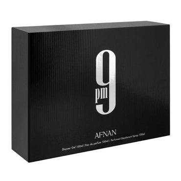 Afnan 9pm Estuche 3 Piezas Hombre EDP 100ml + Gel para ducha 150ml + Desodorante