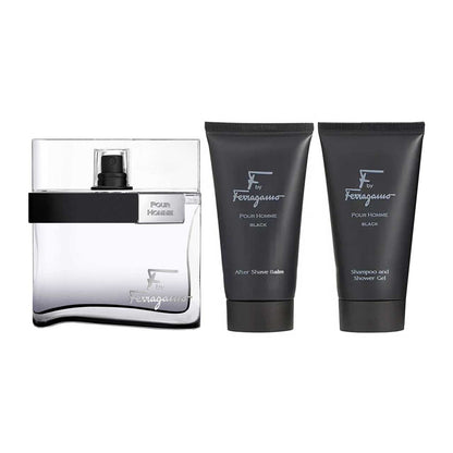 F by Ferragamo Black Estuche 3 Piezas Hombre EDT 100ml + Showe gel 75ml + After Shave 75ml