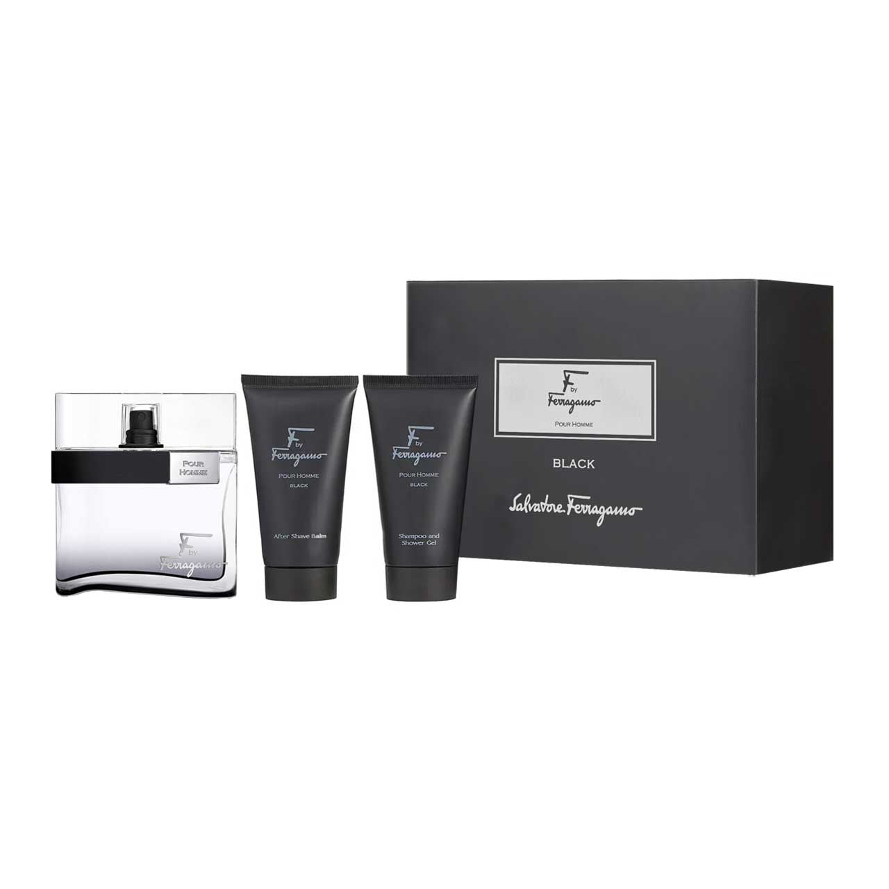 F by Ferragamo Black Estuche 3 Piezas Hombre EDT 100ml + Showe gel 75ml + After Shave 75ml