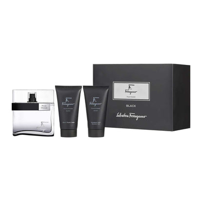 F by Ferragamo Black Estuche 3 Piezas Hombre EDT 100ml + Showe gel 75ml + After Shave 75ml