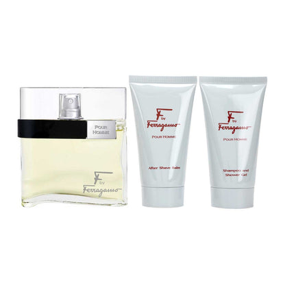 F by Ferragamo Estuche 3 Piezas Hombre EDT  100ml + Showe gel 75ml + After Shave 75ml