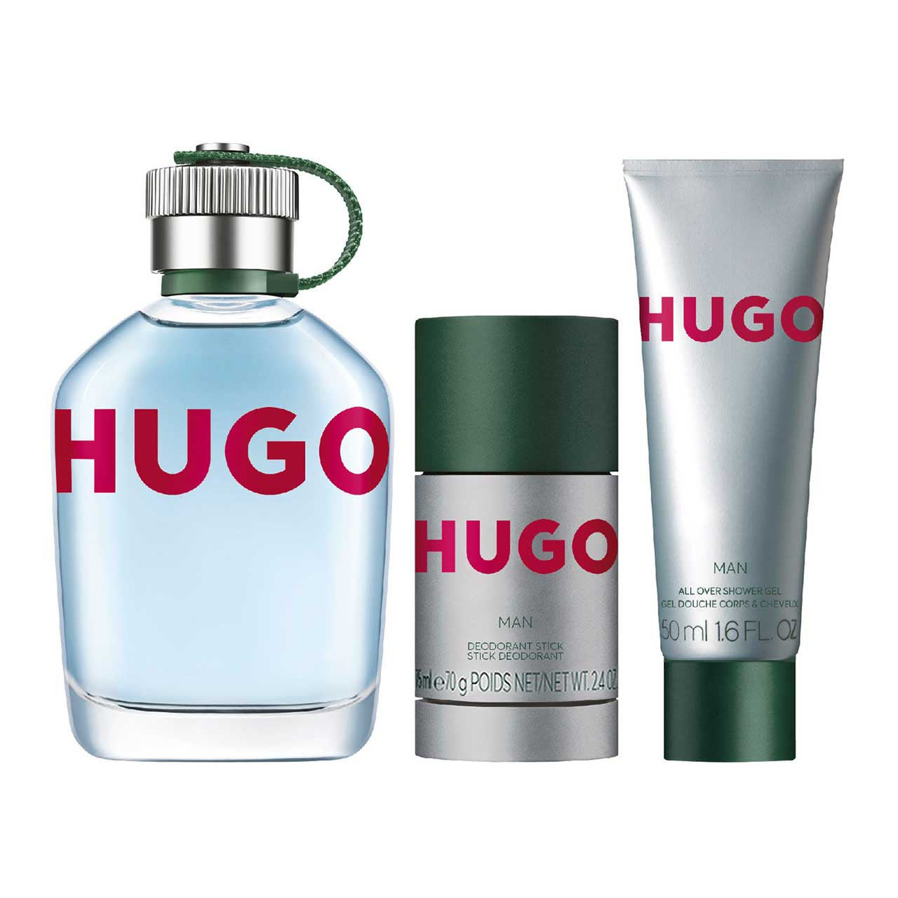 Hugo Estuche 3 Piezas Hombre EDT 125ml + Desodorante 75ml + Shower Gel 50ml
