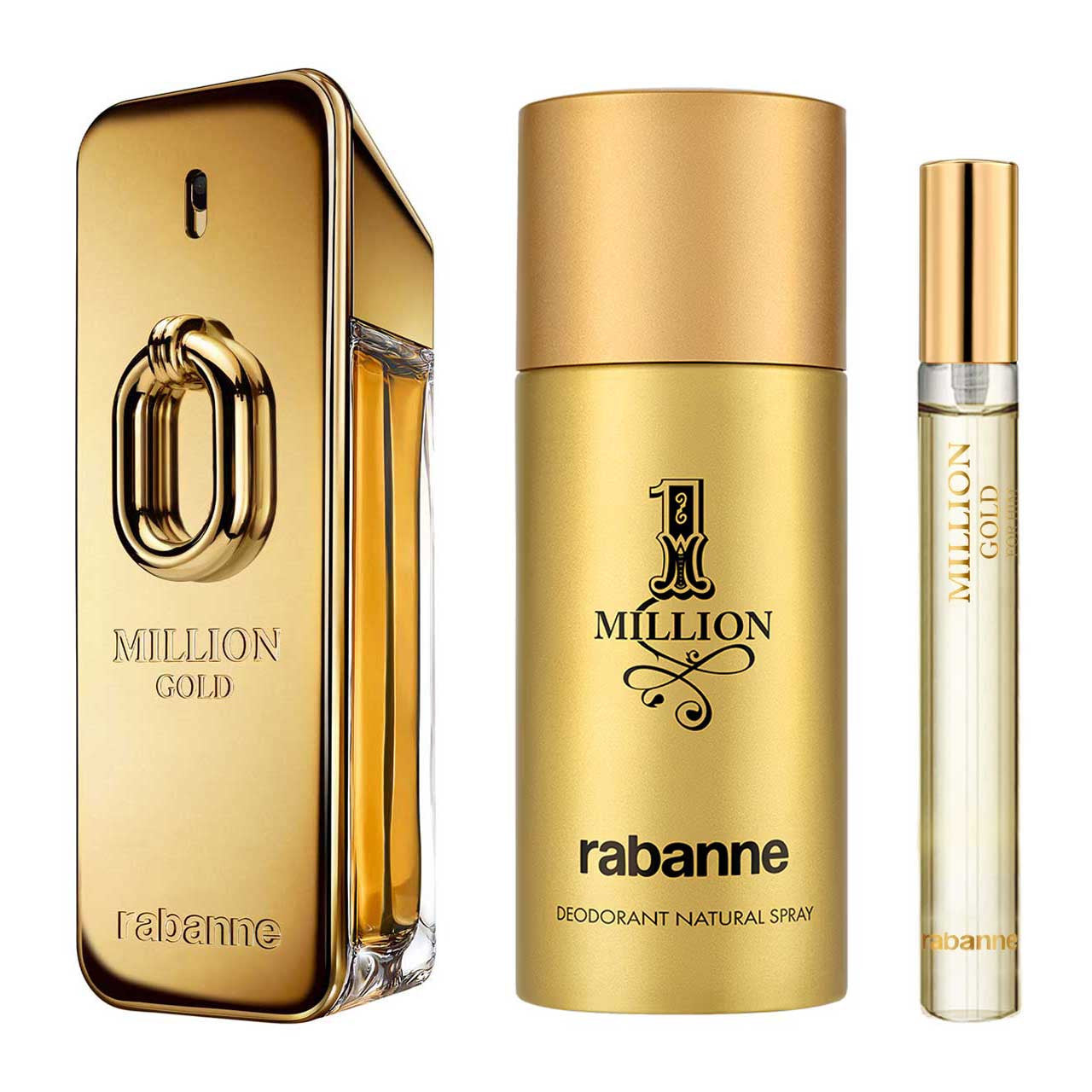 Million Gold Intense Metal Estuche 3 Piezas Hombre EDP 100ml + Desodorante 150ml + Miniatura 10ml