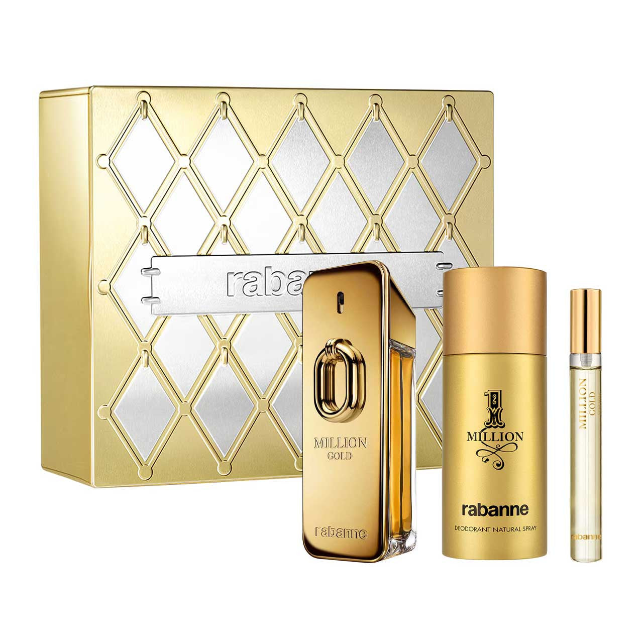 Million Gold Intense Metal Estuche 3 Piezas Hombre EDP 100ml + Desodorante 150ml + Miniatura 10ml