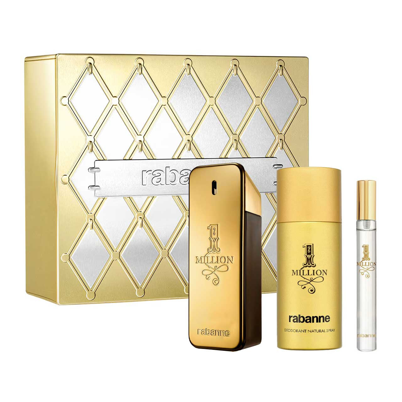 One Million Metal Estuche 3 Piezas Hombre EDT 100ml + Desodorante 150ml + Miniatura 10ml