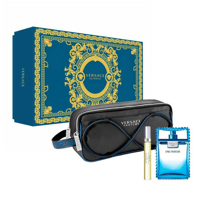 Versace Man [Eau Fraiche] Estuche 3 Piezas Hombre EDT 100ml + Miniatura 10ml + Bolsa de Viaje