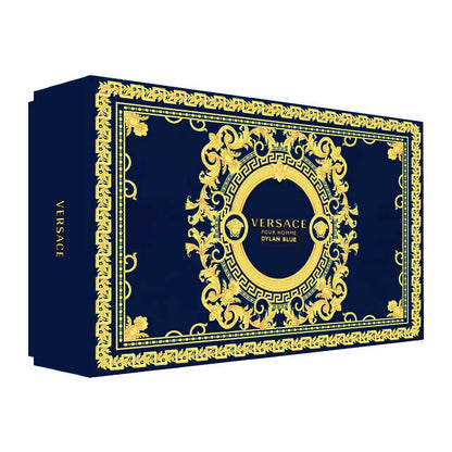 Versace Pour Homme Dylan Blue Set 3 piezas Hombre EDT 100ml + Miniatura 10ml + Bolsa de Viaje