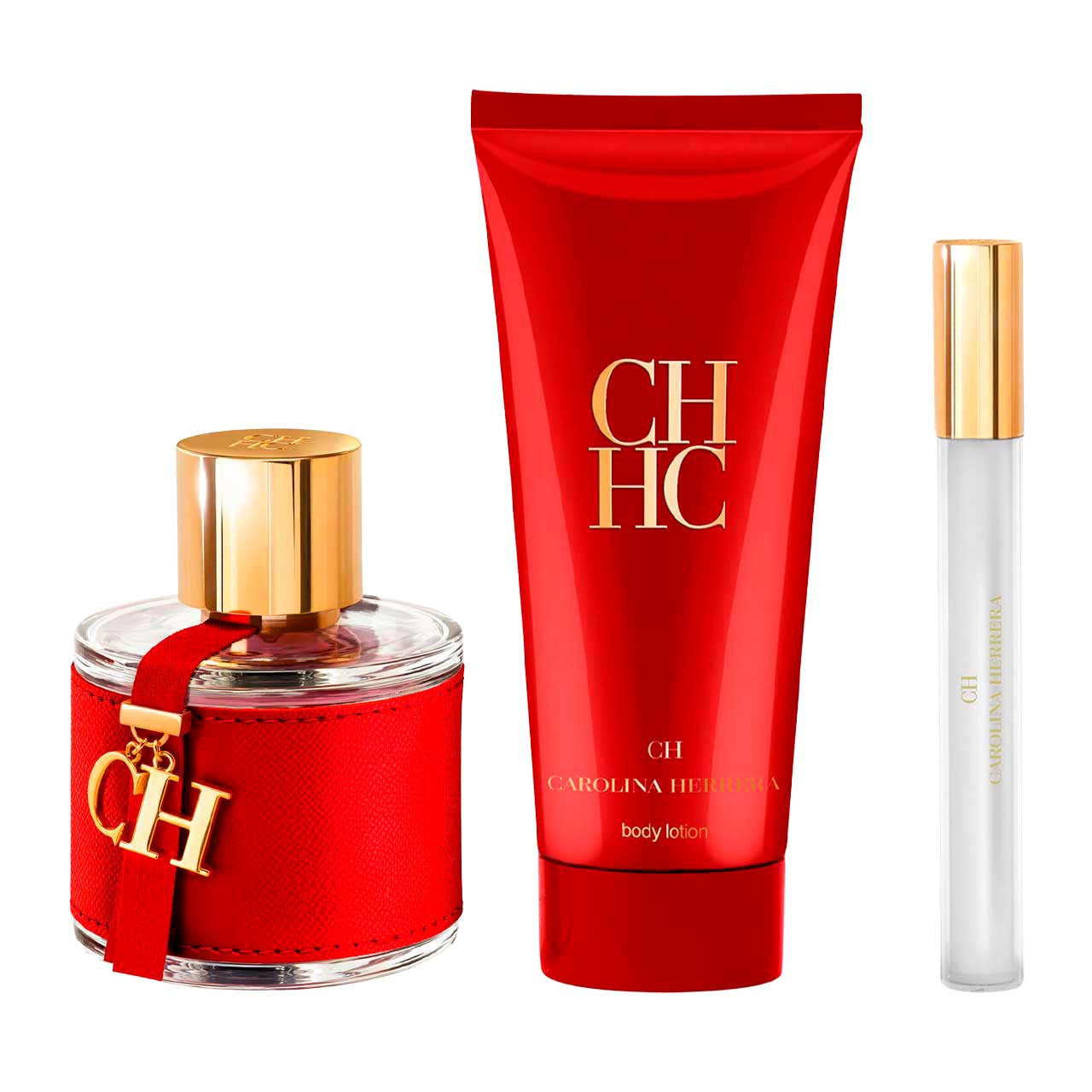 CH Navidad Estuche 3 piezas Dama EDT 100ml + Locion Corporal 100ml + Miniatura 10ml