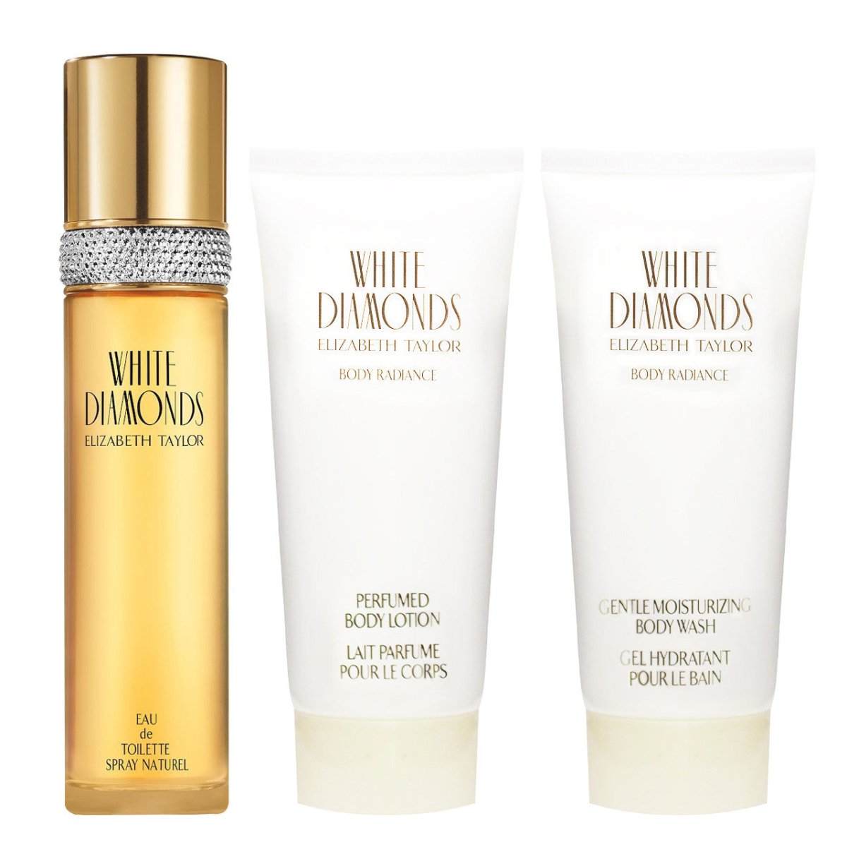 White Diamonds Estuche 3 Piezas Dama EDT 100ml + Crema Corporal 100ml + Gel De Ducha 100ml