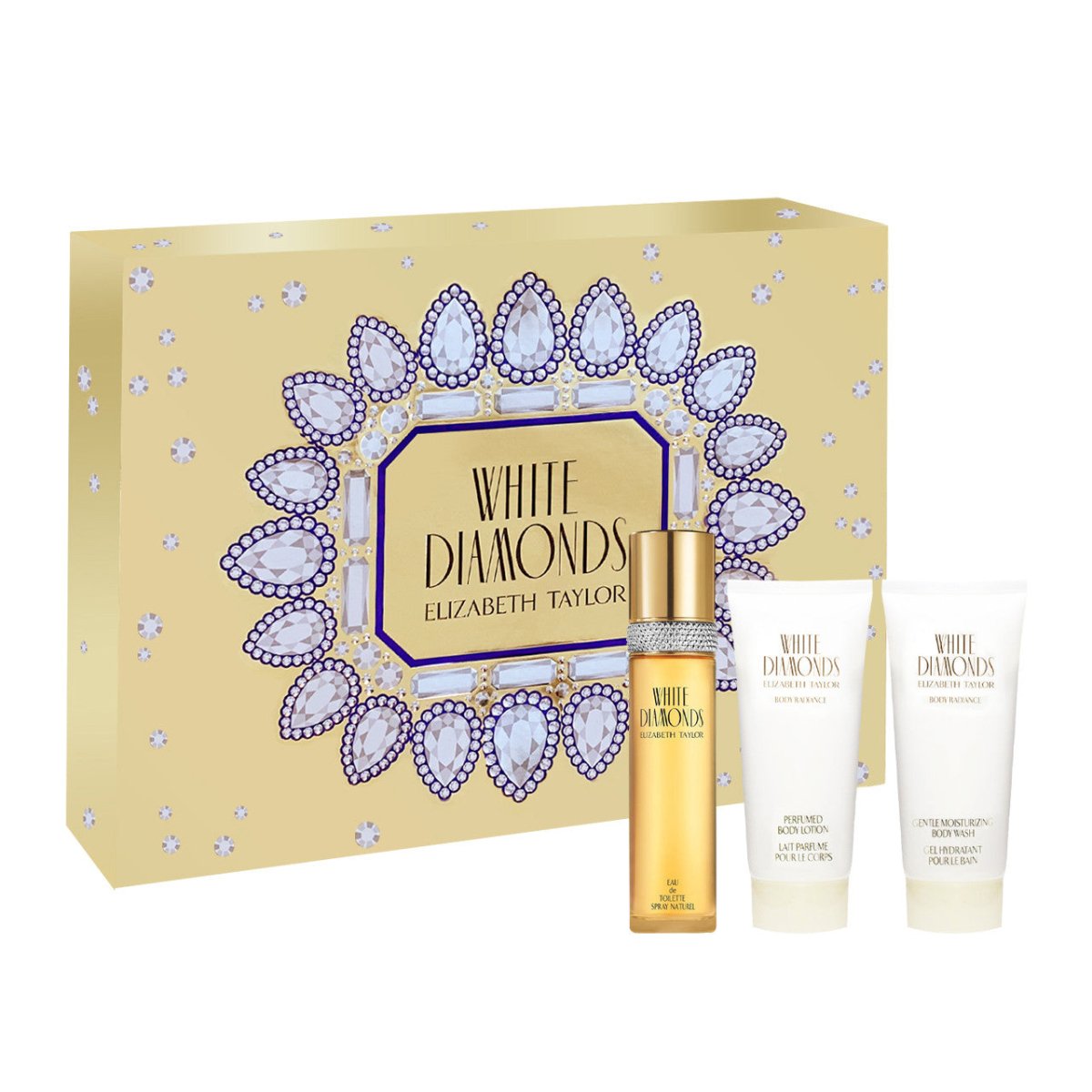 White Diamonds Estuche 3 Piezas Dama EDT 100ml + Crema Corporal 100ml + Gel De Ducha 100ml