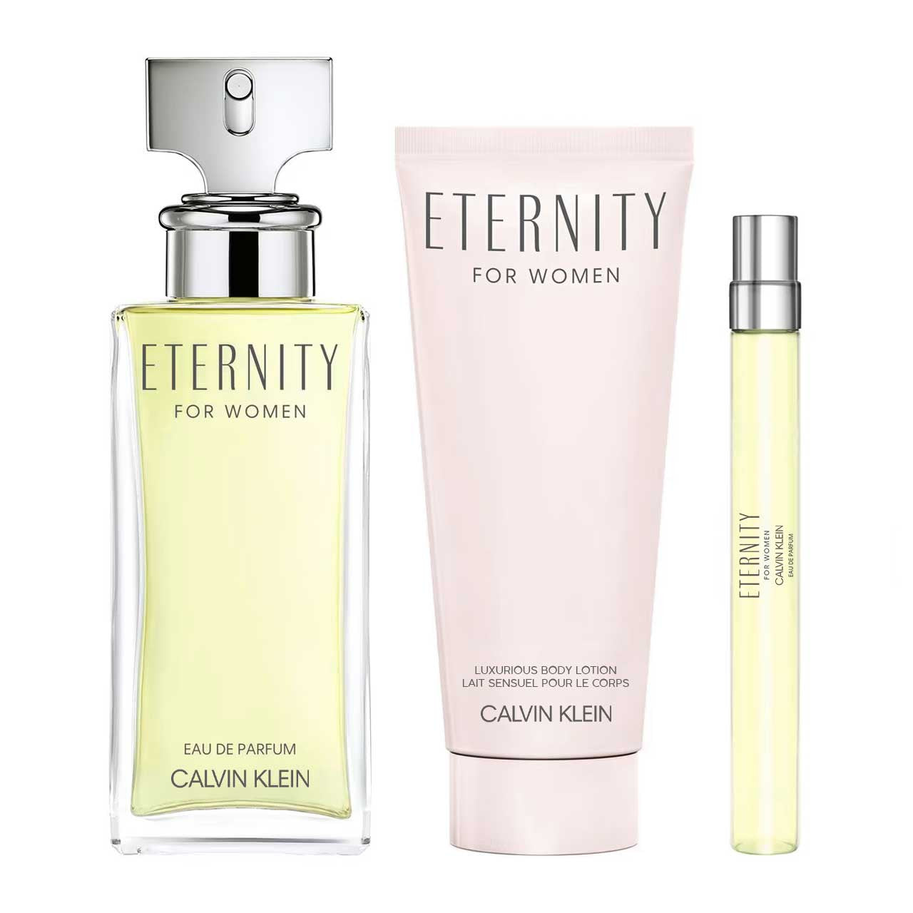 Eternity Estuche 3 Piezas Dama EDP 100ml + Body Lotion 100ml + Miniatura 10ml