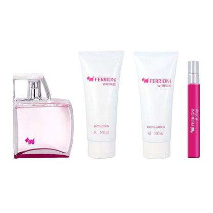 Ferrioni Estuche 4 Piezas Dama EDP 100ml + Body Lotion 100ml + Body Shampoo 100ml + Miniatura 10ml